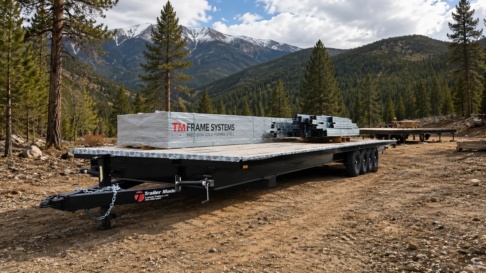 A Trailer Made structural chassis built for the house above it